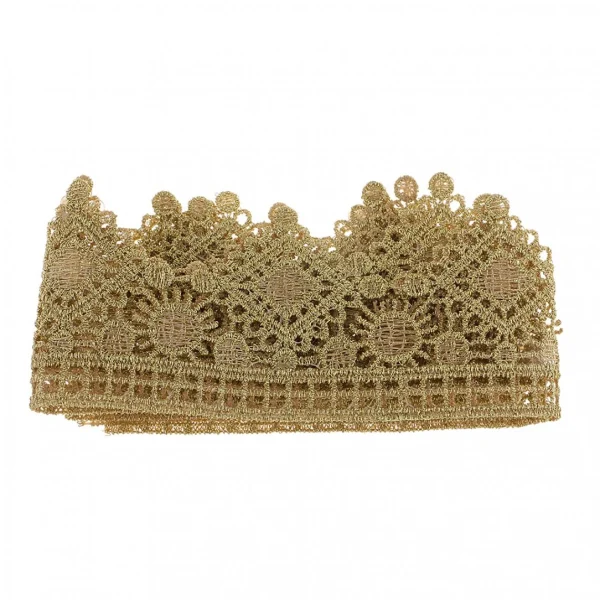 Marque Generique 1 Cour D’or Dentelle Brodée Garnitures Artisanat Bricolage Appliques … 3