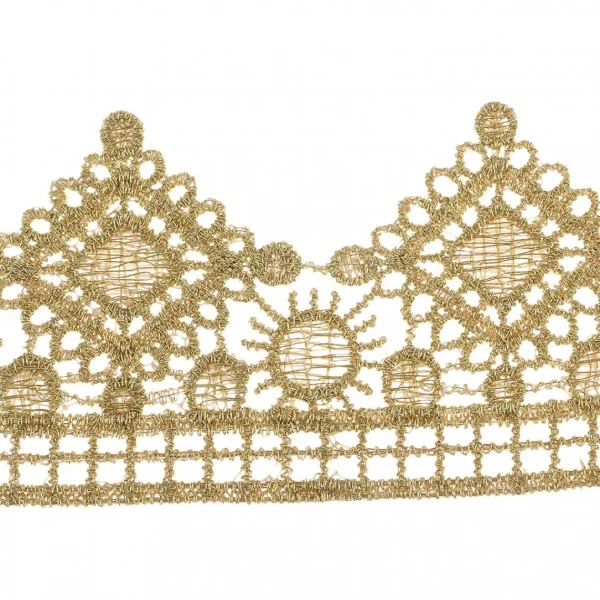 Marque Generique 1 Cour D’or Dentelle Brodée Garnitures Artisanat Bricolage Appliques … 4