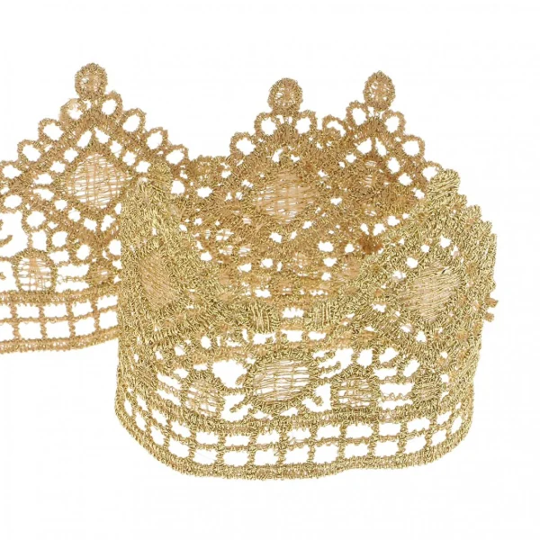 Marque Generique 1 Cour D’or Dentelle Brodée Garnitures Artisanat Bricolage Appliques … 6