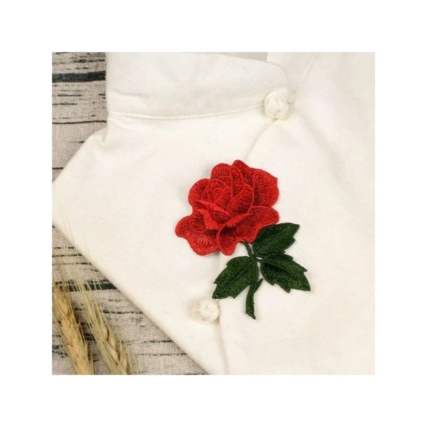 Wewoo 10 Pcs Rose Série Broderie Autocollants Bricolage Robe Cheongsam Patc… 4