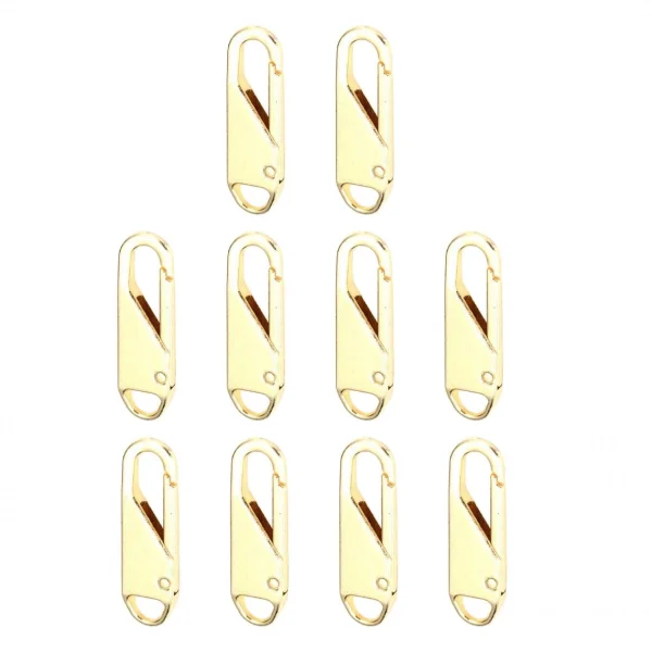 Marque Generique 10 Pcs Zipper Pull De Remplacement Zipper Gripper Fixer Onglets Dorés 3