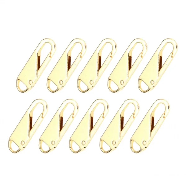 Marque Generique 10 Pcs Zipper Pull De Remplacement Zipper Gripper Fixer Onglets Dorés 4
