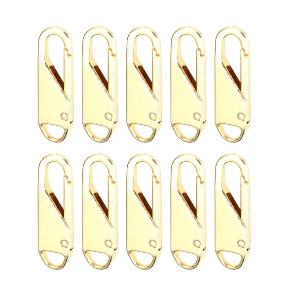 Marque Generique 10 Pcs Zipper Pull De Remplacement Zipper Gripper Fixer Onglets Dorés 5