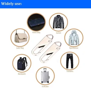 Marque Generique 10 Pcs Zipper Pull Remplacement Zipper Gripper Fixer Onglets Argent 13