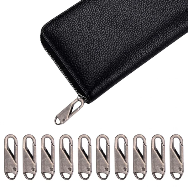 Marque Generique 10 Pcs Zipper Pull Remplacement Zipper Gripper Fixer Tabs Gun 4