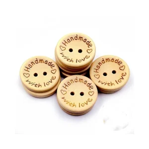 Wewoo 100 PCS / Set Boutons De Couleur Naturelle En Bois à La Main Lettre D… 9