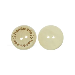 Wewoo 100 PCS / Set Boutons De Couleur Naturelle En Bois à La Main Lettre D… 13