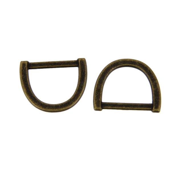 Marque Generique 20pcs Métal D-anneau Boucle Boucle Anneau Pour Sangle Gardien Bronze 3