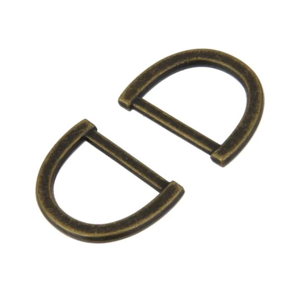 Marque Generique 20pcs Métal D-anneau Boucle Boucle Anneau Pour Sangle Gardien Bronze 4
