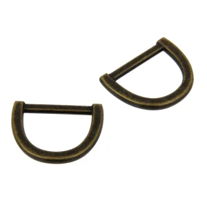 Marque Generique 20pcs Métal D-anneau Boucle Boucle Anneau Pour Sangle Gardien Bronze 13