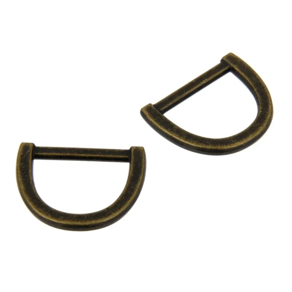 Marque Generique 20pcs Métal D-anneau Boucle Boucle Anneau Pour Sangle Gardien Bronze 5
