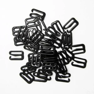 Marque Generique 100x Métal Noir Lingerie Matériel Clip De Couture Crochet Oeil 12mm … 15