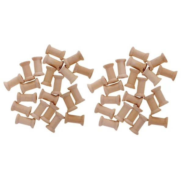 Marque Generique 200 Pièces En Bois Bobines Vides Pour Fil Fil Bobines Cordon Bobines … 1