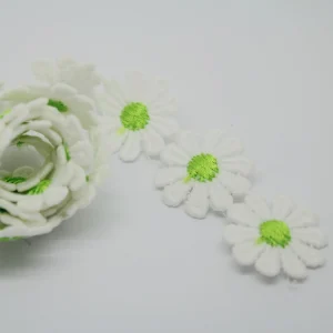 Marque Generique 2 Pièces 1 Yard Daisy Fleur Brodé Applique Ruban Dentelle Garniture … 15