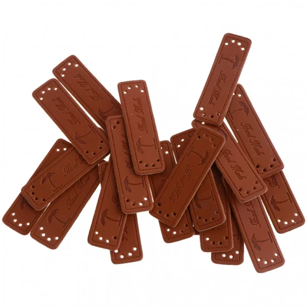 Marque Generique 20 Pcs Rétro En Cuir Marron étiquette à La Main étiquettes Bricola… 1