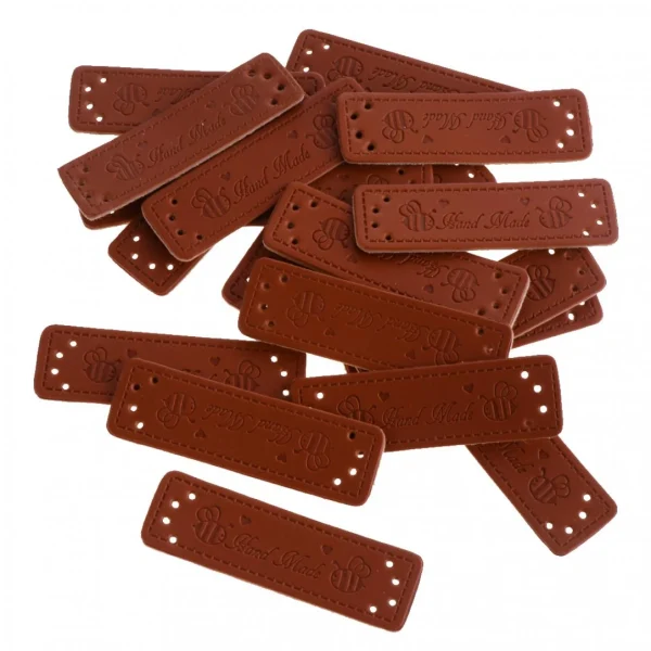 Marque Generique 20 Pcs Rétro En Cuir Marron étiquette à La Main étiquettes Bricola… 4