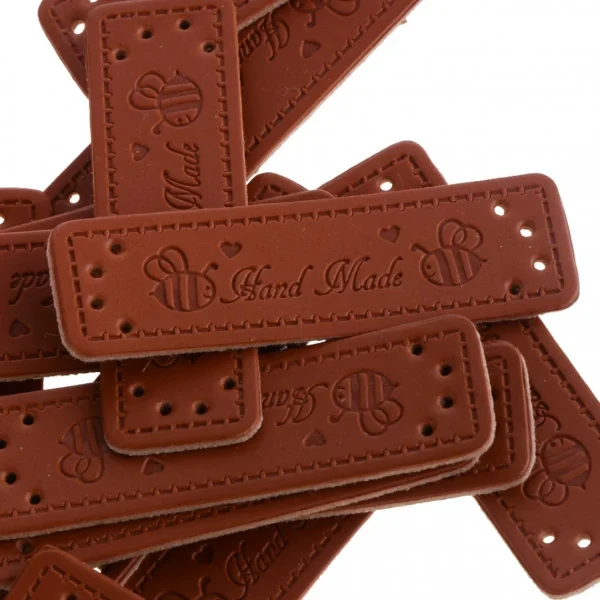 Marque Generique 20 Pcs Rétro En Cuir Marron étiquette à La Main étiquettes Bricola… 6