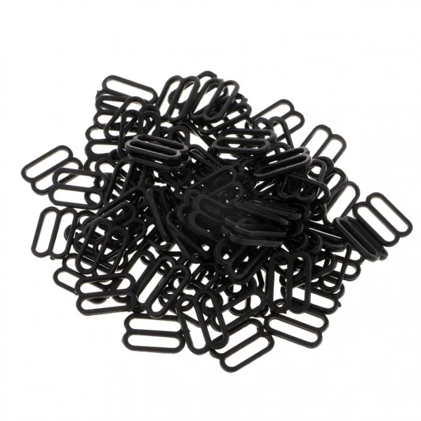 Marque Generique 200pcs Crochets Nylon Soutien-Gorge Boucles Curseurs Crochets 8 Attach… 5