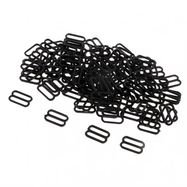 Marque Generique 200pcs Crochets Nylon Soutien-Gorge Boucles Curseurs Crochets 8 Attach… 6