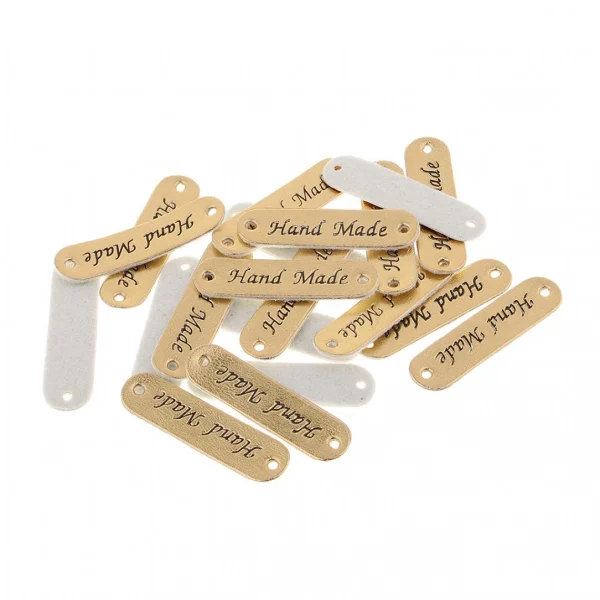 Marque Generique 20pcs étiquette De Cuir Synthétique Synthétique Rétro Bricolage à… 5