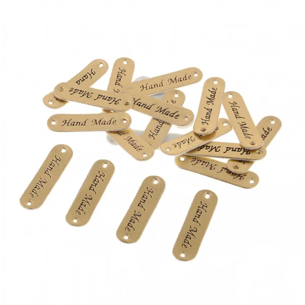Marque Generique 20pcs étiquette De Cuir Synthétique Synthétique Rétro Bricolage à… 6