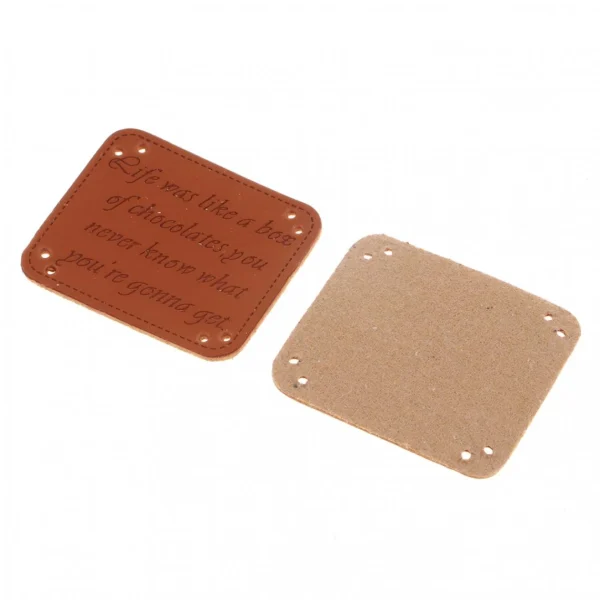 Marque Generique 20pcs étiquettes En Cuir PU étiquette à La Main Bricolage Vêtement… 5