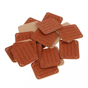 Marque Generique 20pcs étiquettes En Cuir PU étiquette à La Main Bricolage Vêtement… 15