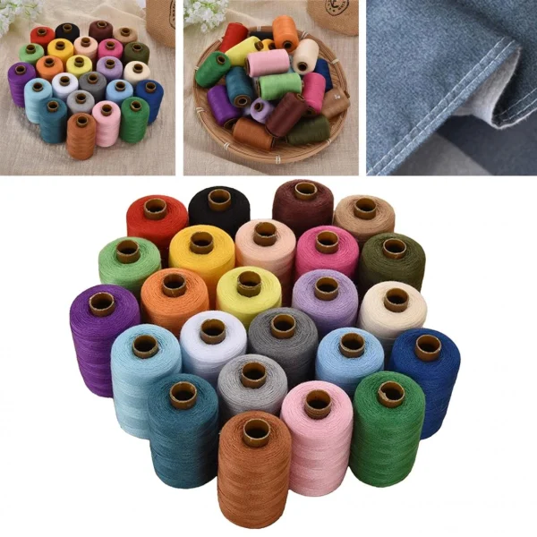 Marque Generique 24 Bobine Fils À Coudre 1000 Mètres Assorties Couleur Polyester Fil … 5