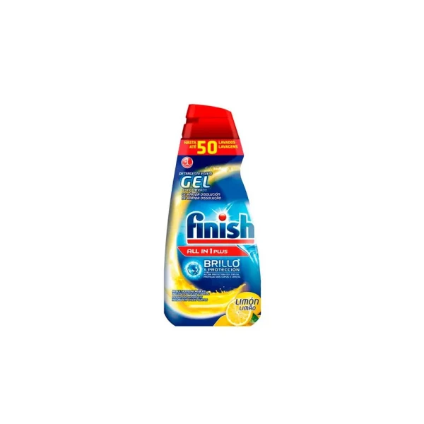 Détergent Pour Lave-Vaisselle Finish Gel Tout En 1 Citron 1 L (50 Dos… 1