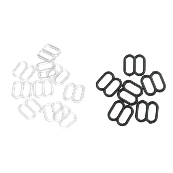 Marque Generique 100 Pièces En Plastique Soutien-gorge Lingerie Sangle Clips Crochet C… 5