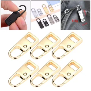 Marque Generique 6pcs Métal Détachable étiquettes à Glissière Réparation Languett… 13
