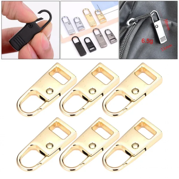 Marque Generique 6pcs Métal Détachable étiquettes à Glissière Réparation Languett… 5