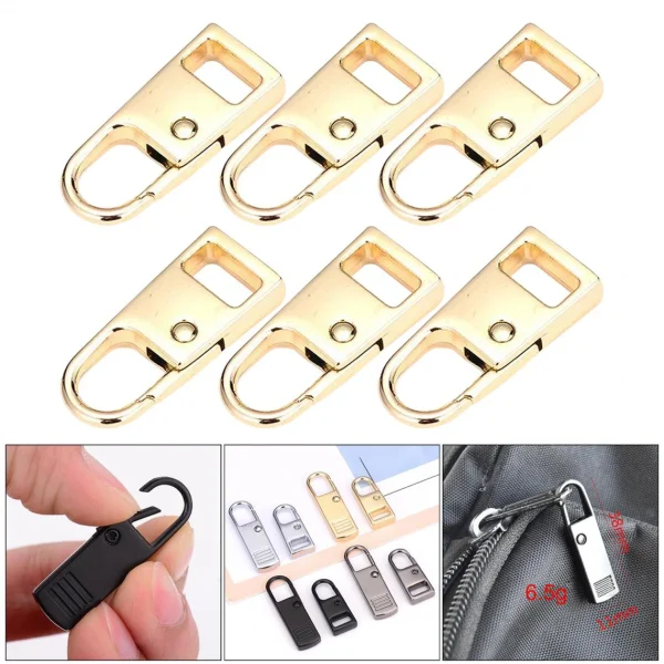 Marque Generique 6pcs Métal Détachable étiquettes à Glissière Réparation Languett… 6