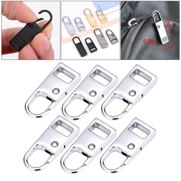 Marque Generique 6pcs Métal Détachable étiquettes à Glissière Réparation Onglets … 5