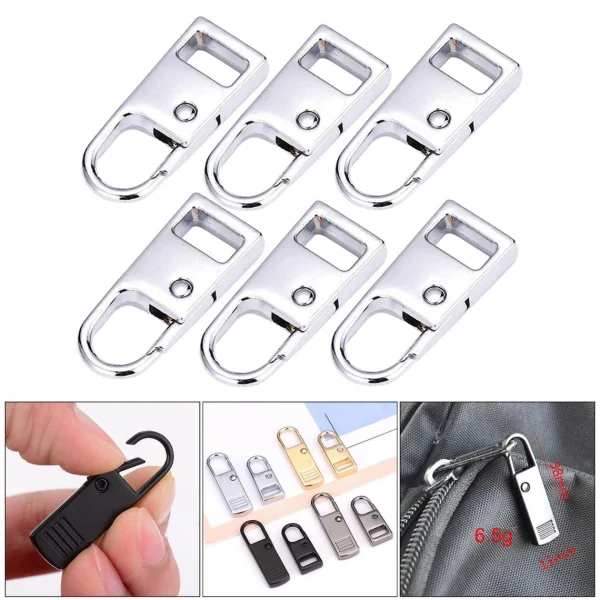 Marque Generique 6pcs Métal Détachable étiquettes à Glissière Réparation Onglets … 6