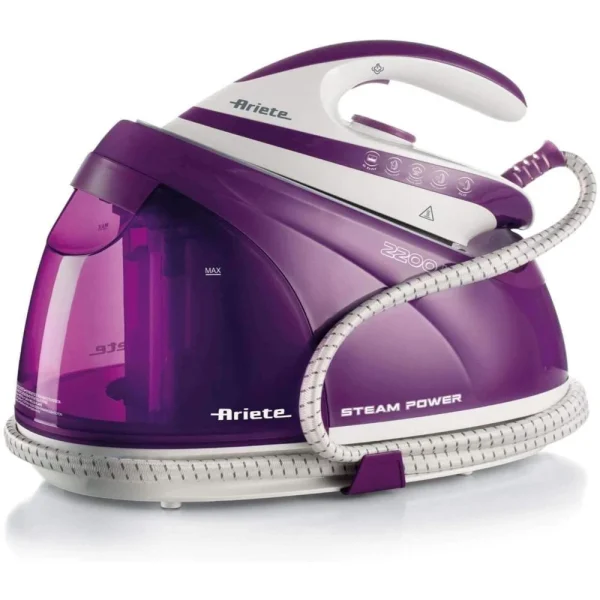 Ariete Centrale Vapeur De 1,8L 6 Bars 2200W Violet Blanc 1