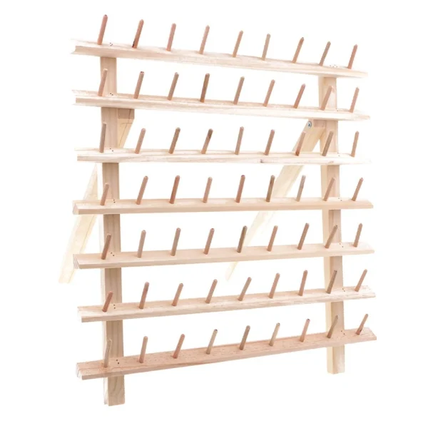 Marque Generique Support De Fil à Coudre Et à Broder En Bois 63-support De Stockage D… 3