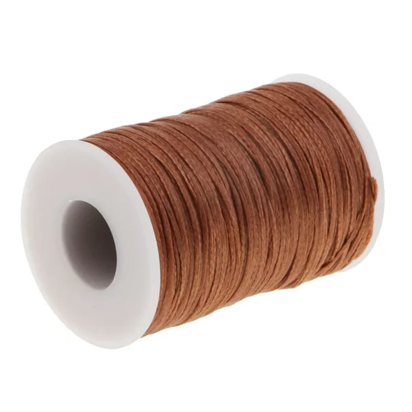 Marque Generique 1 Rouleau 150d Fil Tressé En Polyester Ciré Pour Bricolage Marron Cl… 6
