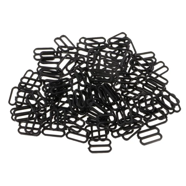Marque Generique 100pc Nylon Soutien-gorge Sangle Boucles Sliders Crochets 8 Lingerie A… 3
