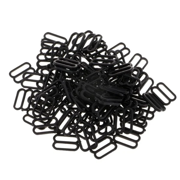 Marque Generique 100pc Nylon Soutien-gorge Sangle Boucles Sliders Crochets 8 Lingerie A… 5