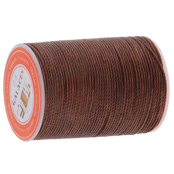 Marque Generique Fil De Cire Polyester Rond De 0.8mm Couture Couture Bricolage Brun Fon… 3