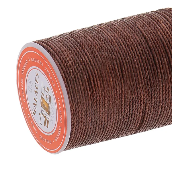 Marque Generique Fil De Cire Polyester Rond De 0.8mm Couture Couture Bricolage Brun Fon… 4