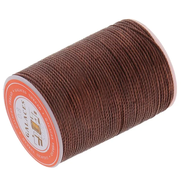 Marque Generique Fil De Cire Polyester Rond De 0.8mm Couture Couture Bricolage Brun Fon… 5