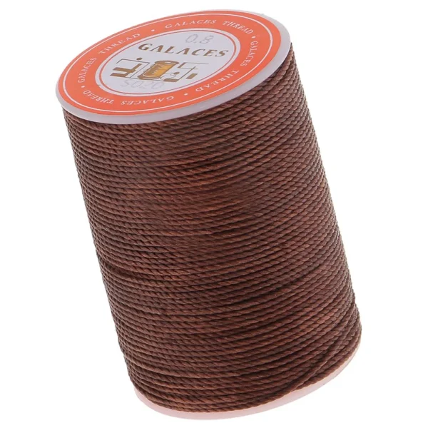 Marque Generique Fil De Cire Polyester Rond De 0.8mm Couture Couture Bricolage Brun Fon… 6