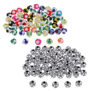 Marque Generique 60pcs Ballons De Football Perles De Verre Perles De Rocaille Pour La F… 9
