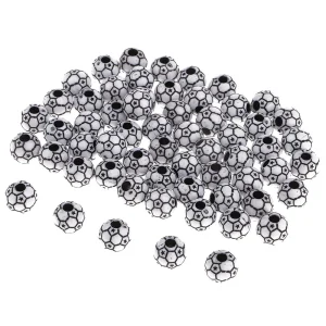 Marque Generique 60pcs Ballons De Football Perles De Verre Perles De Rocaille Pour La F… 11