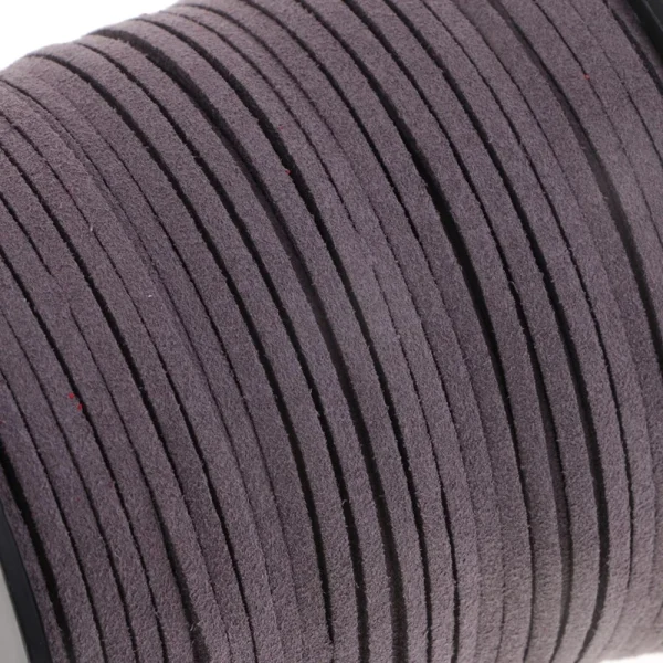 Marque Generique 100 Yards Faux Suede Cuir Cordon Fil Fil DIY Bracelet Collier Gris Fon… 4