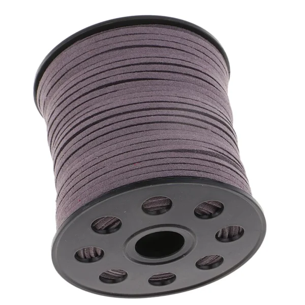 Marque Generique 100 Yards Faux Suede Cuir Cordon Fil Fil DIY Bracelet Collier Gris Fon… 6