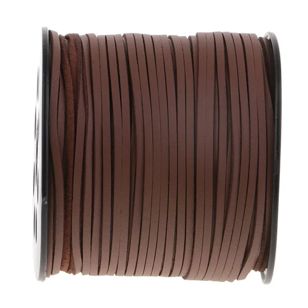 Marque Generique 100 Verges De Cuir Coréen En PU Avec Cordelette De Fil Plat 2.6mm Mar… 5