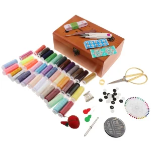 Marque Generique Kit De Couture Professionnel Avec Fils De Boîte En Bois Aiguilles Acc… 11